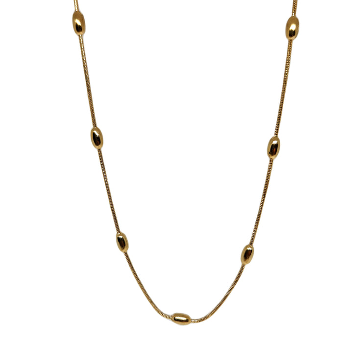 Classic Beaded Gold Necklace