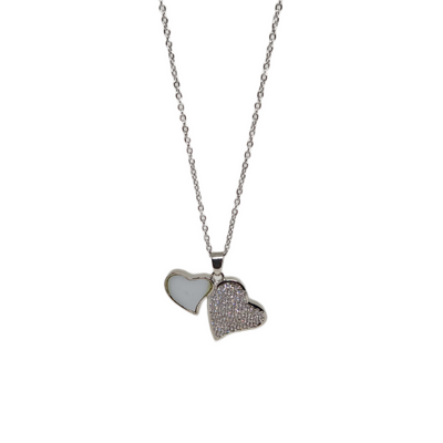 Linked Hearts Pendant Necklace