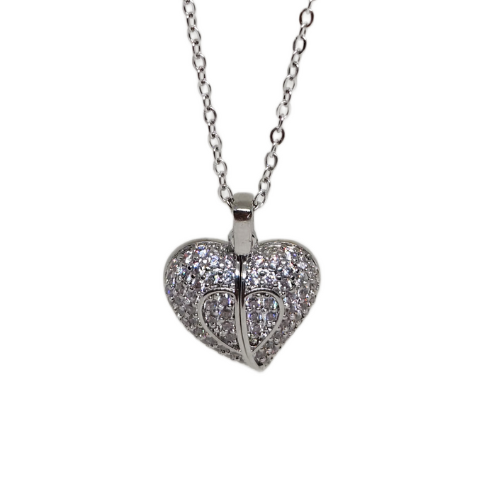 Silver Heart Pendant Necklace