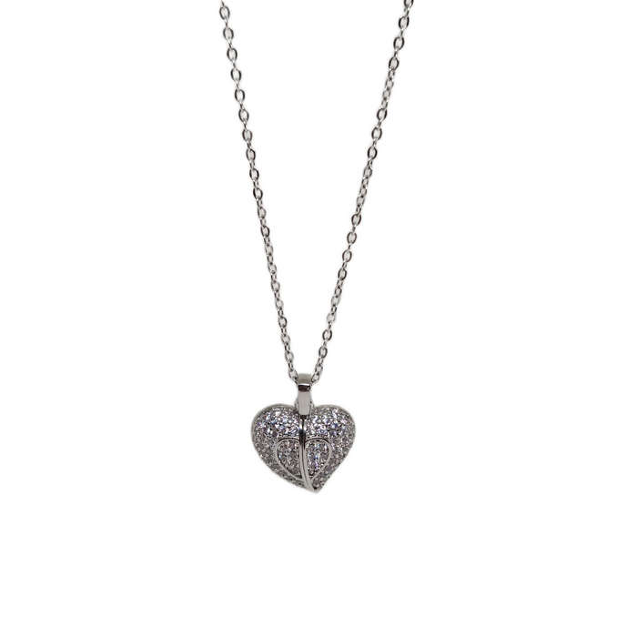 Silver Heart Pendant Necklace